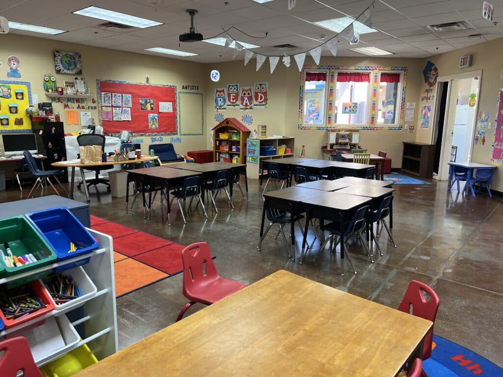 Pre-K classroom learning space at New Covenant Lutheran School in Scottsdale